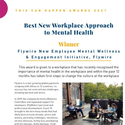 Best New Workplace Approach to Mental Health photo