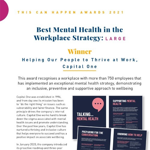 Best Mental Health in the Workplace Strategy: Large Company photo
