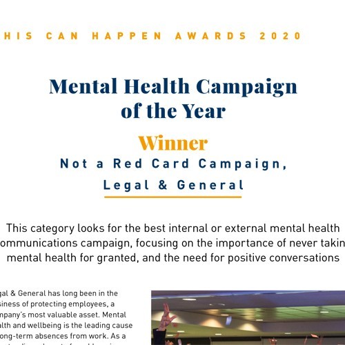 Mental Health Campaign of the Year photo
