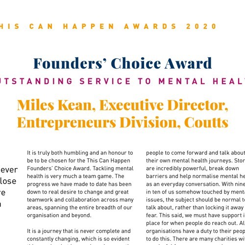 Founders’ Choice Award: Outstanding Service to Mental Health photo