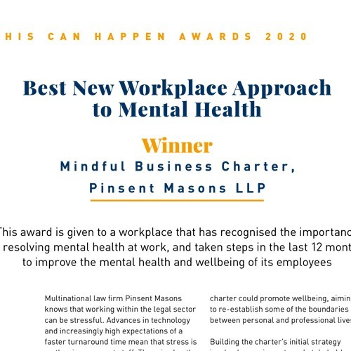 Best New Workplace Approach to Mental Health photo