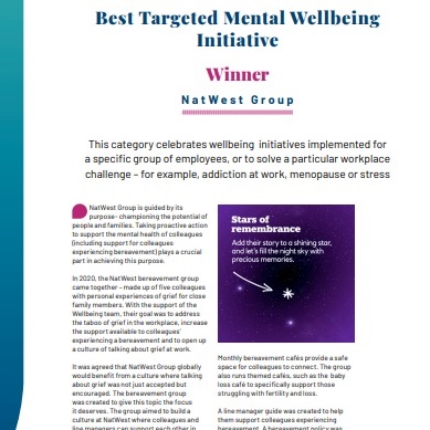 Best Targeted Mental Wellbeing Initiative image