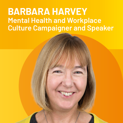 Discussing her impact on workplace mental health image